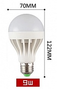 Лампа светодиодная OMT 9W 220 E27 550lm 3000K