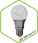 Лампа сд LED-A60-std 7Вт Е27 3000К 630Лм ASD